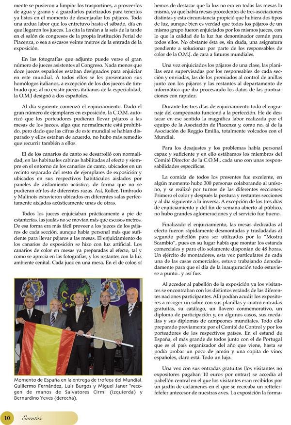 Reportaje — Mundial de Piacenza 2009 (II)
